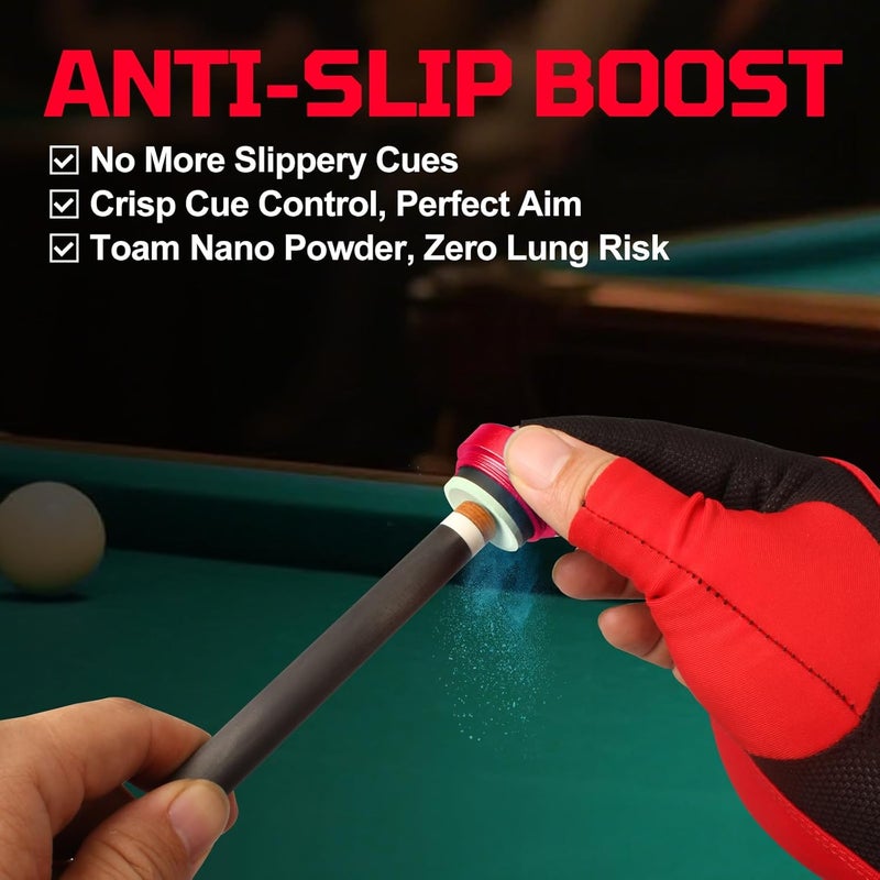 Banly TAOM Round Shaped Pool Chalk Holder, Portable Pool Chalk Cubes, Magnetic Mini Chalk Holder Pool Billiards, Pool Cue Chalk Case Container Box for Billiard Cue Tip Tool Pool Table Snooker Accessories - Image 2